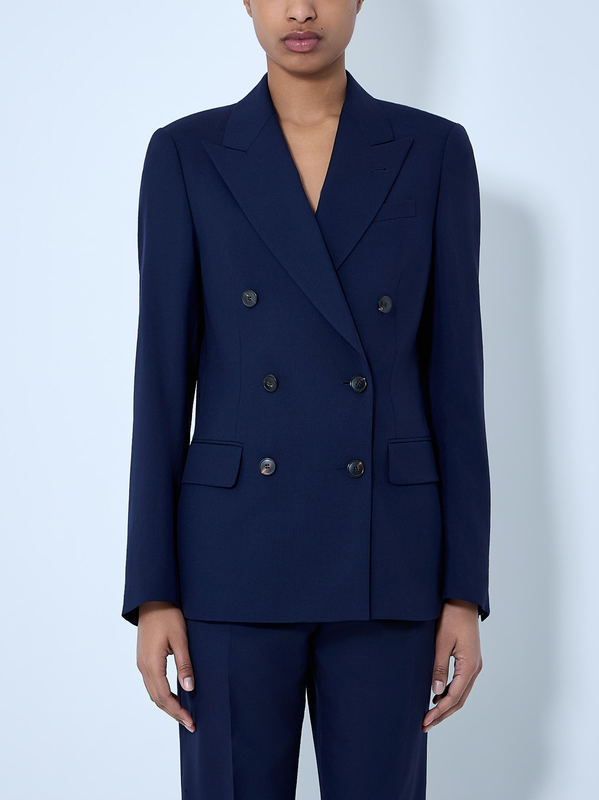Double-breasted wool blazer