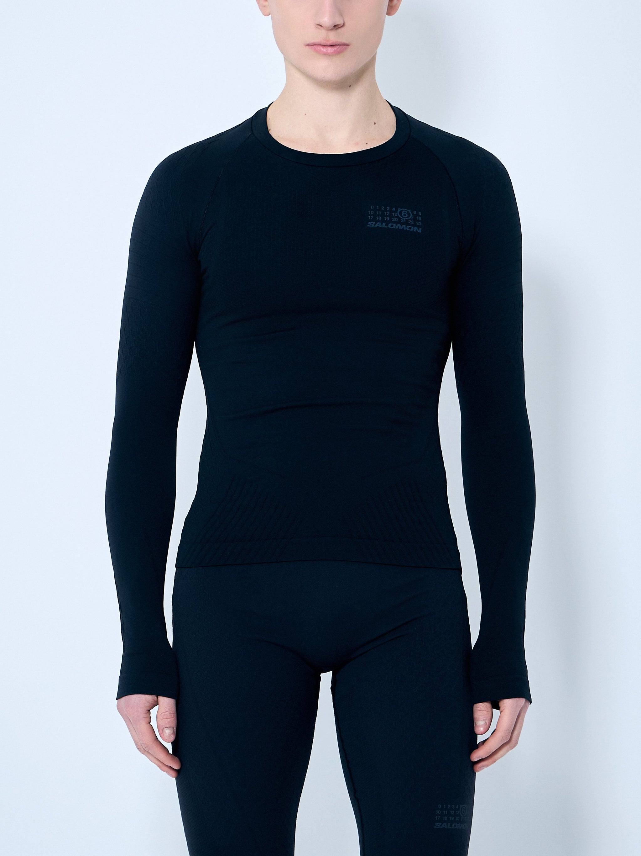 Textured long-sleeved top