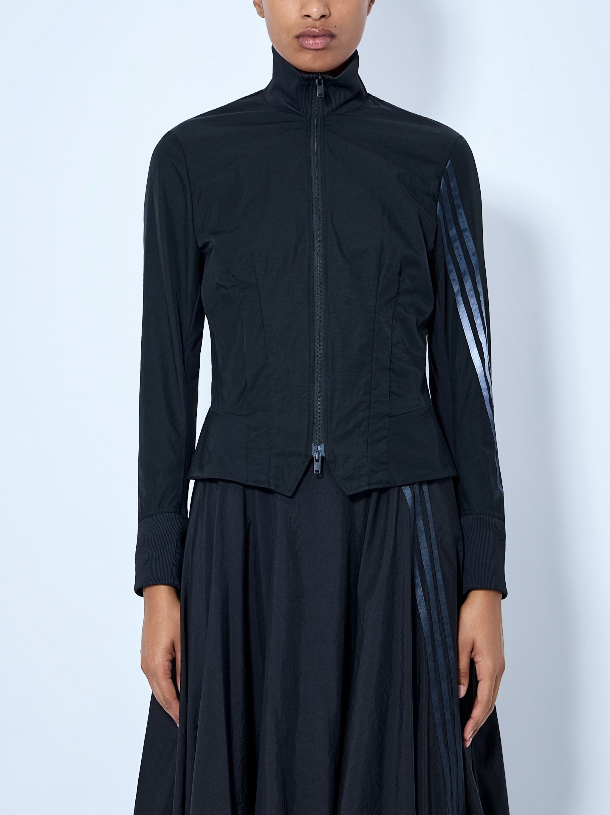 Gradient 3-stripes nylon track jacket