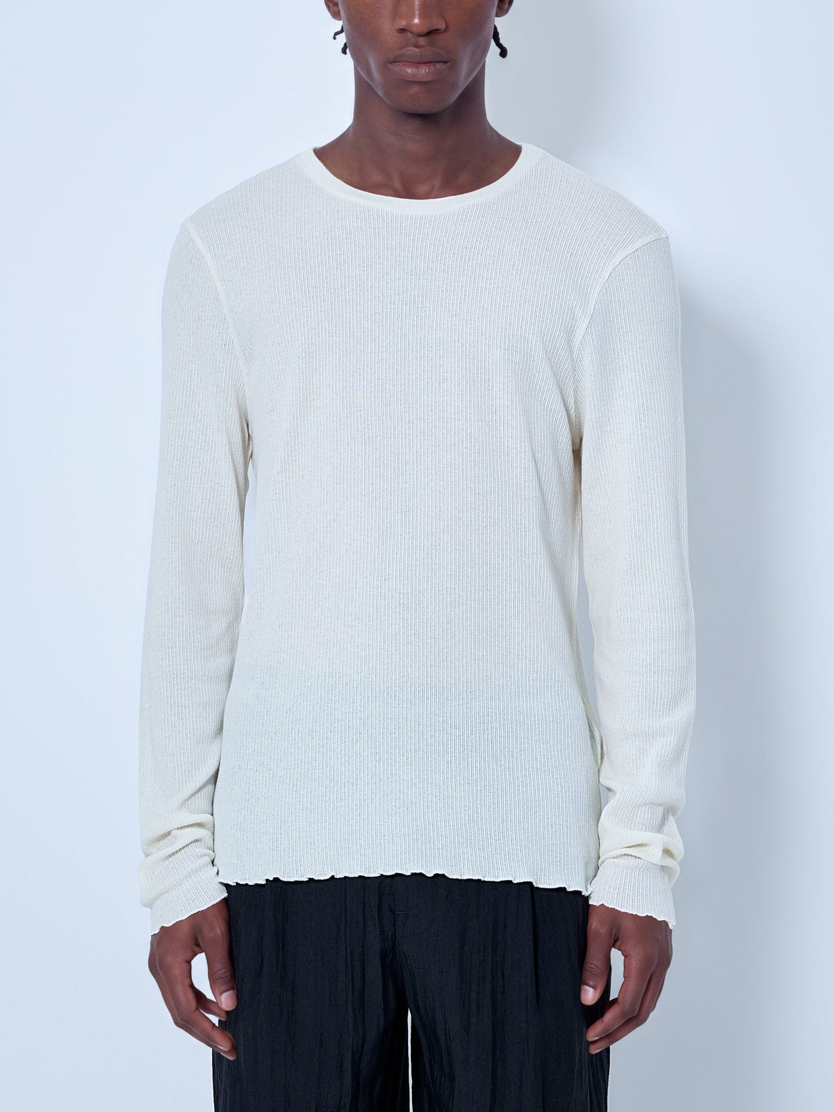 Elongated longsleeve top