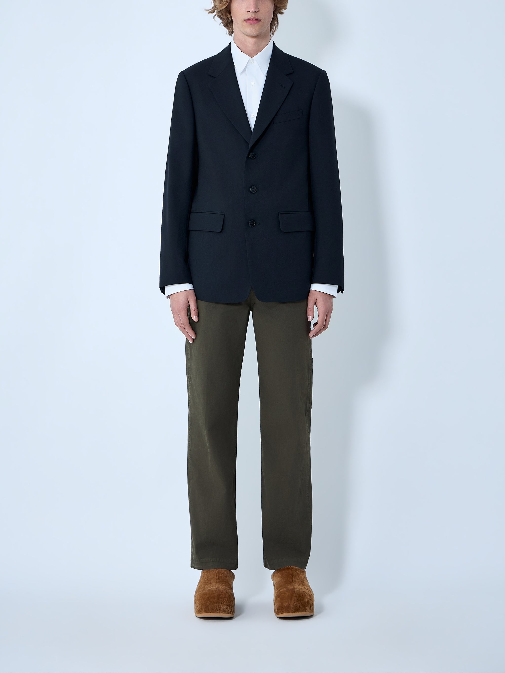 Single-breasted wool blazer