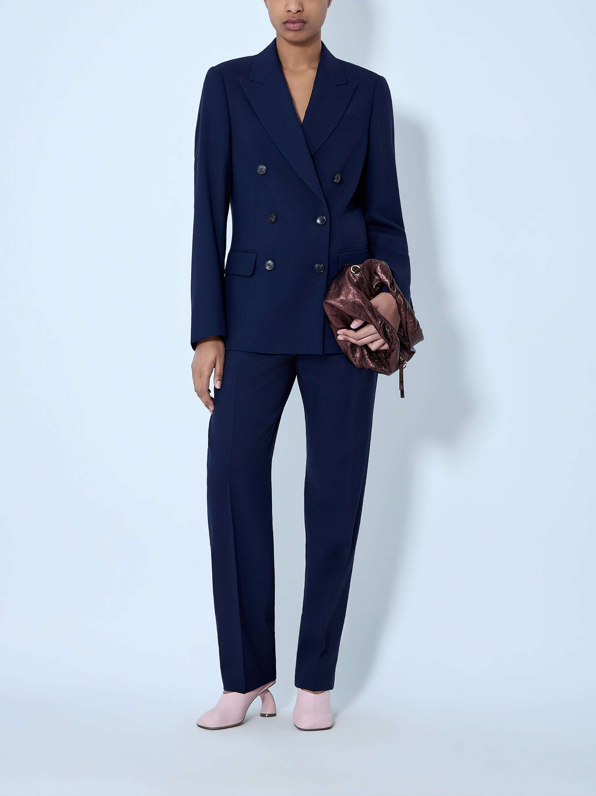 Double-breasted wool blazer