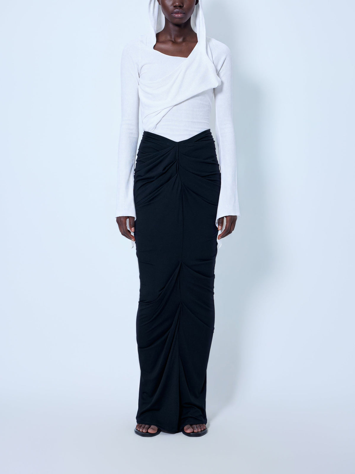 Drape long skirt