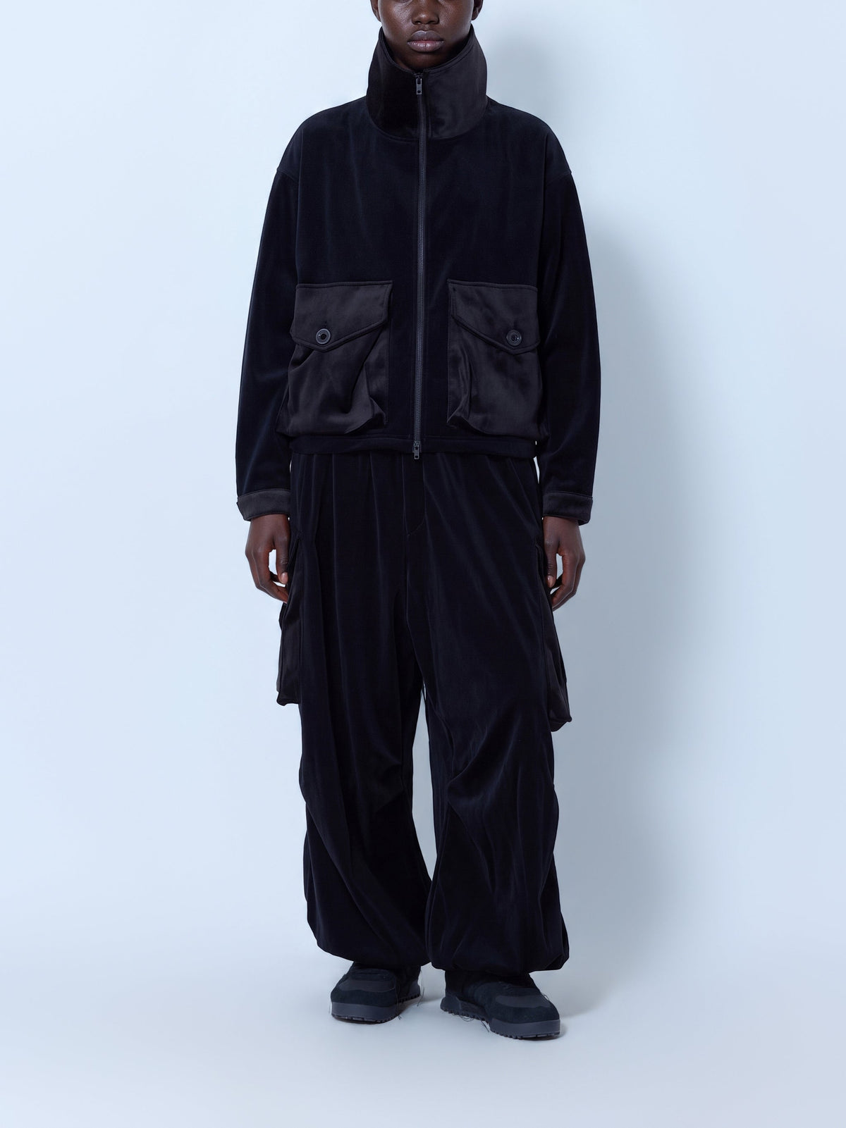 Velvet corduroy utility blouson