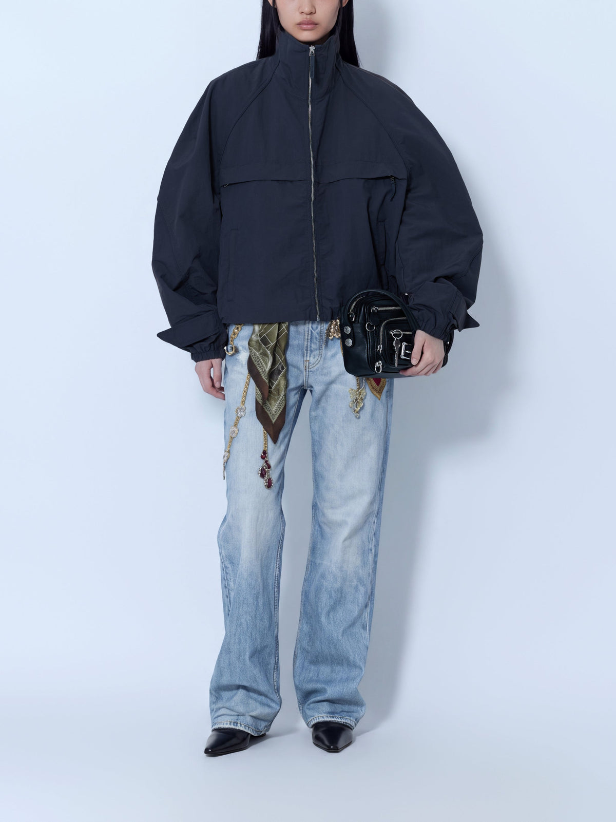 Nylon logo jacket