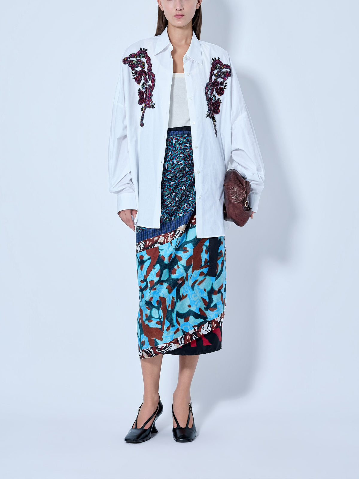 Scarfy long skirt
