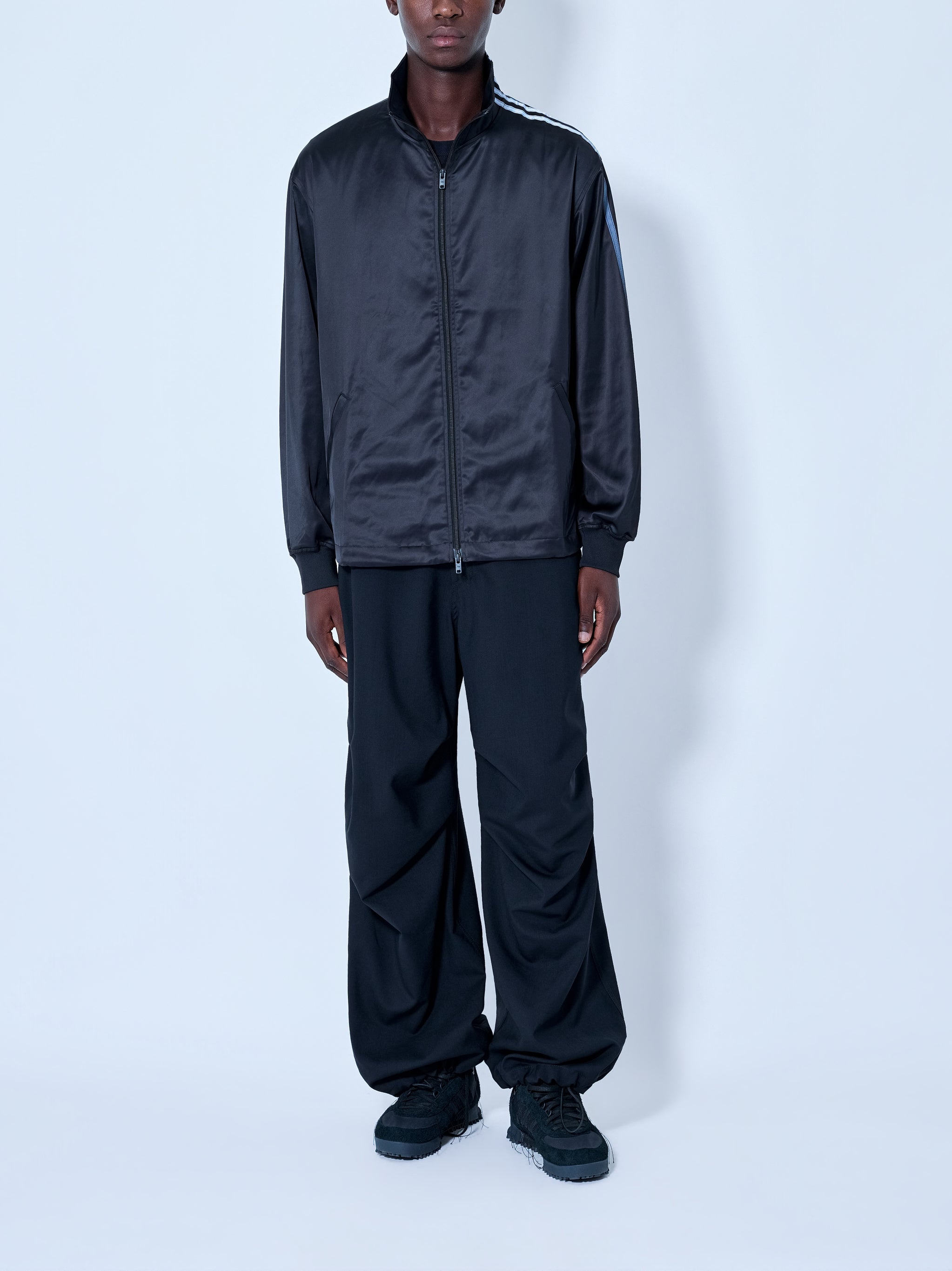 Satin gradient 3 stripes track jacket