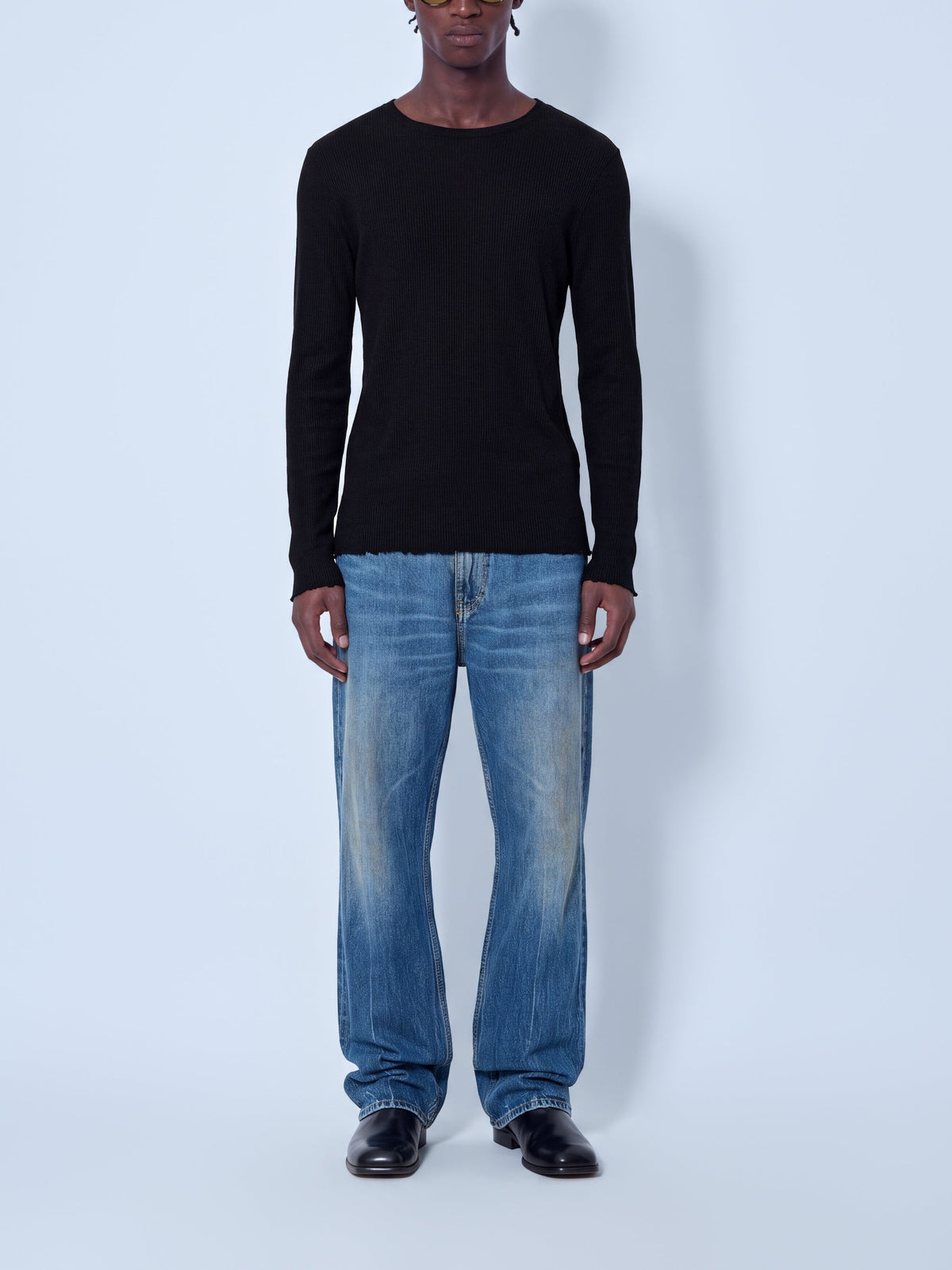 Elongated longsleeve top