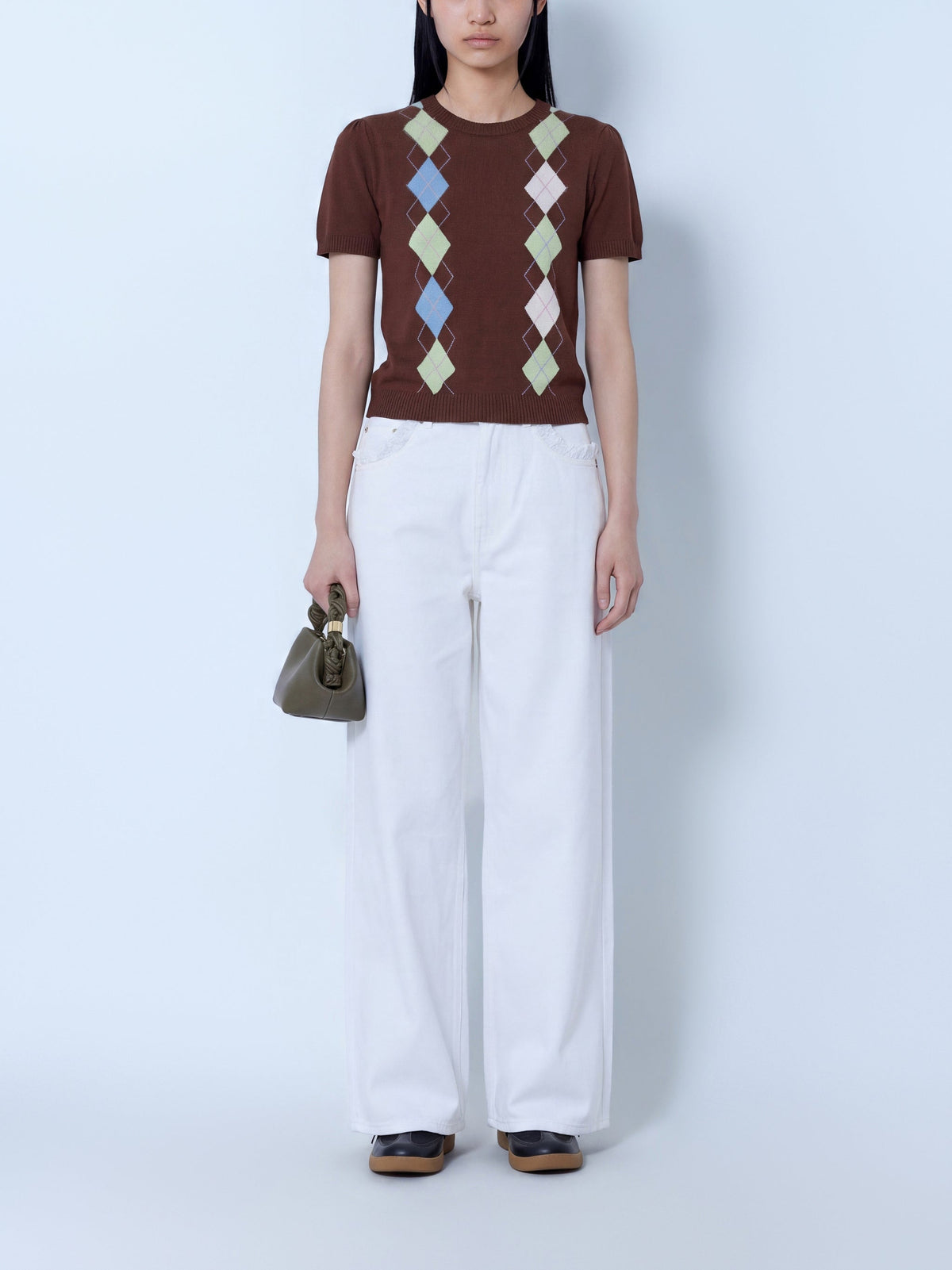 White denim lari jeans