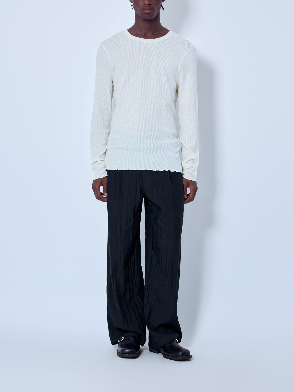 Elongated longsleeve top