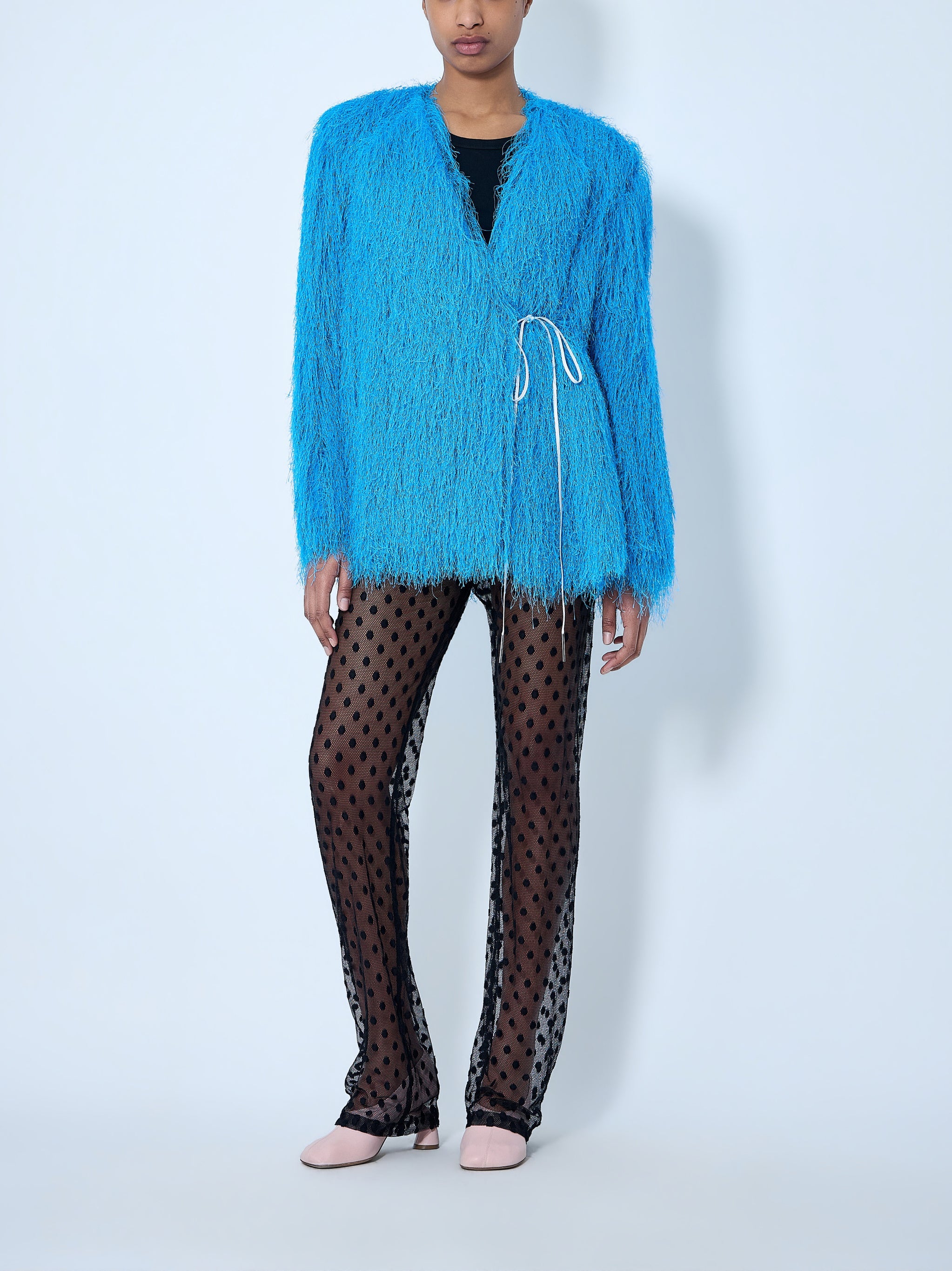 Sheer lace trousers