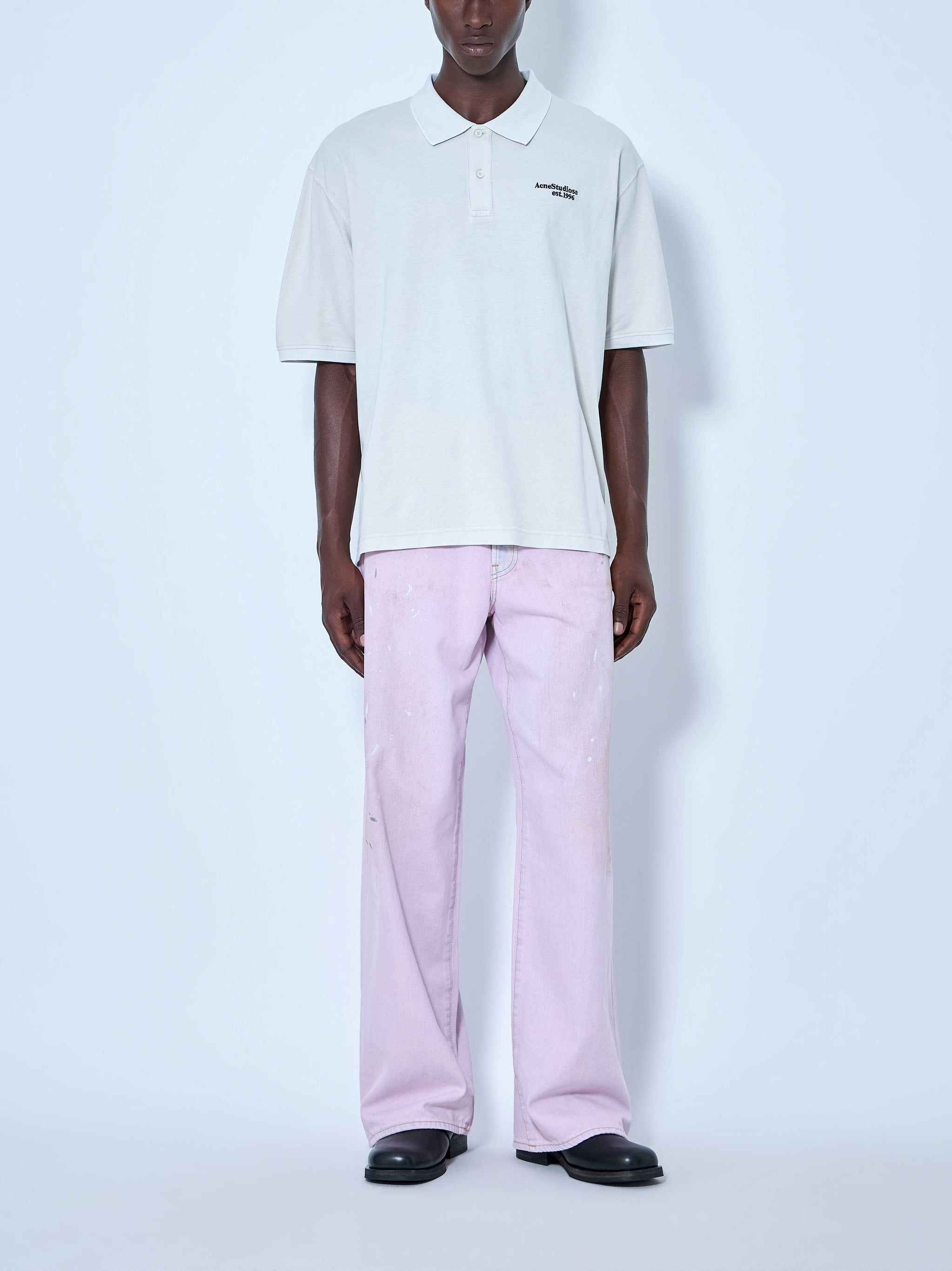 Washed logo polo shirt