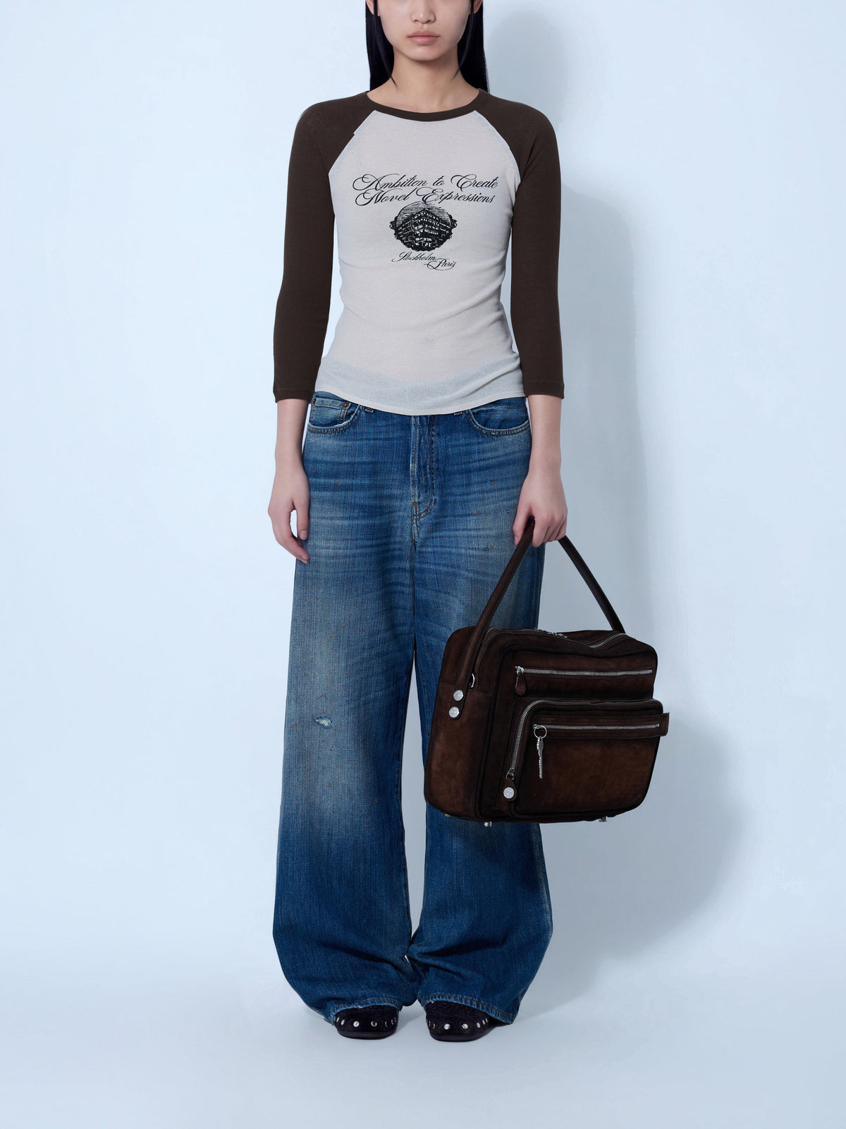 Raglan sleeve graphic t-shirt