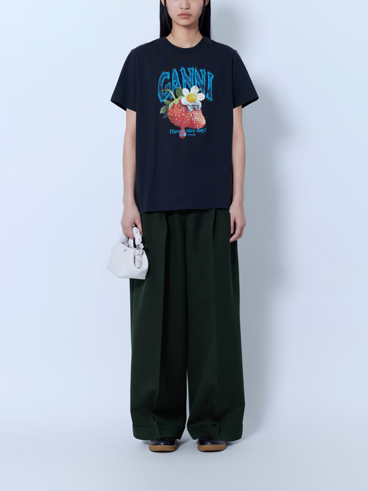 Fruit logo cotton t-shirt