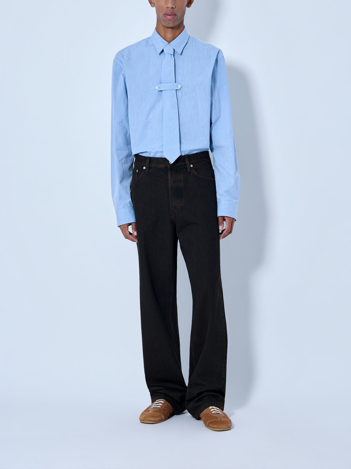 Cilian classic cotton shirt with tie