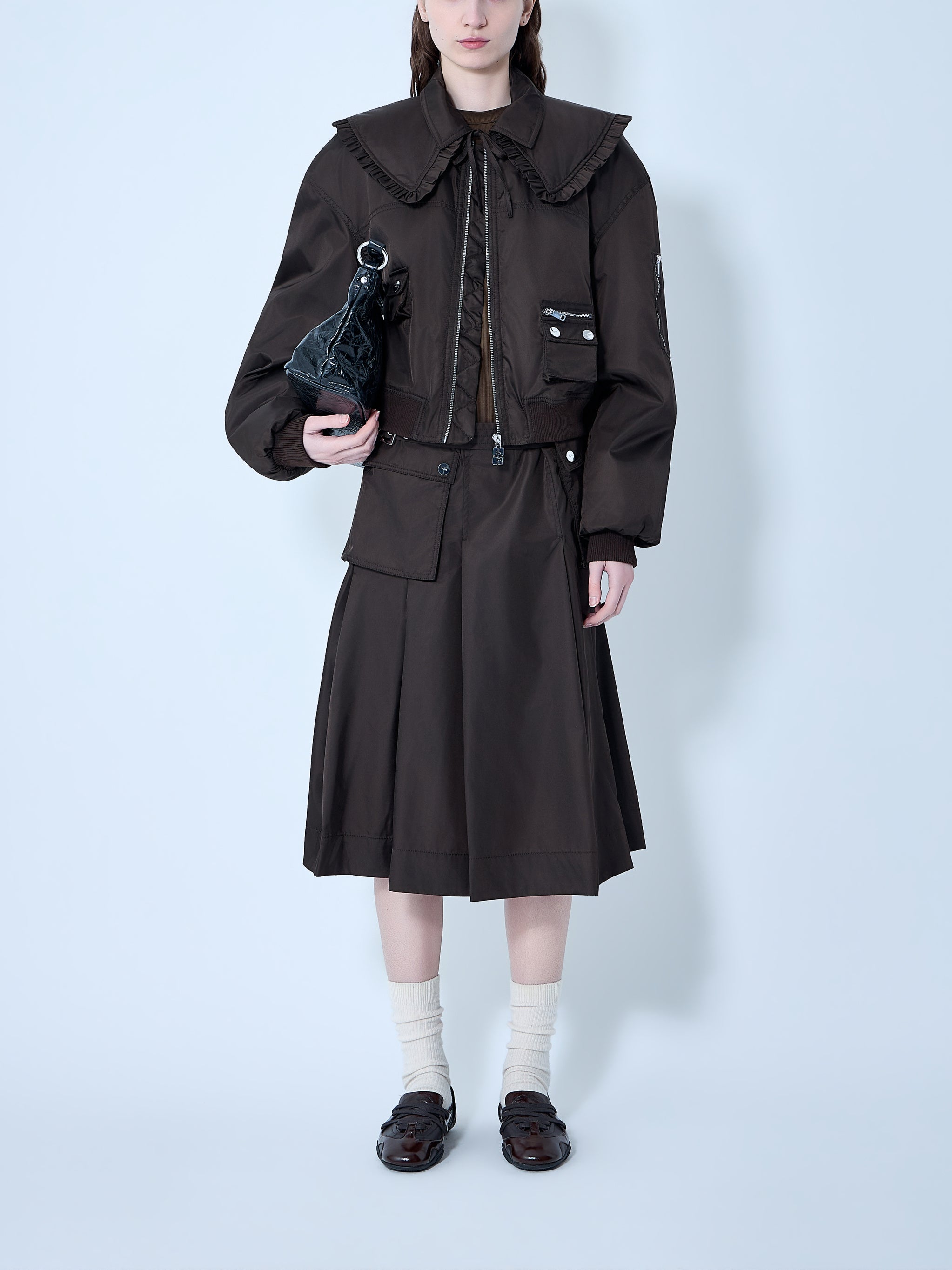 Duchesse nylon bomber jacket