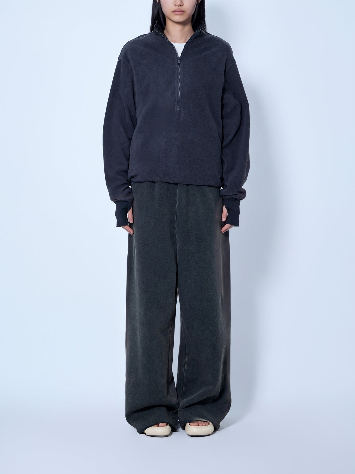 Half-zip fleece pullover