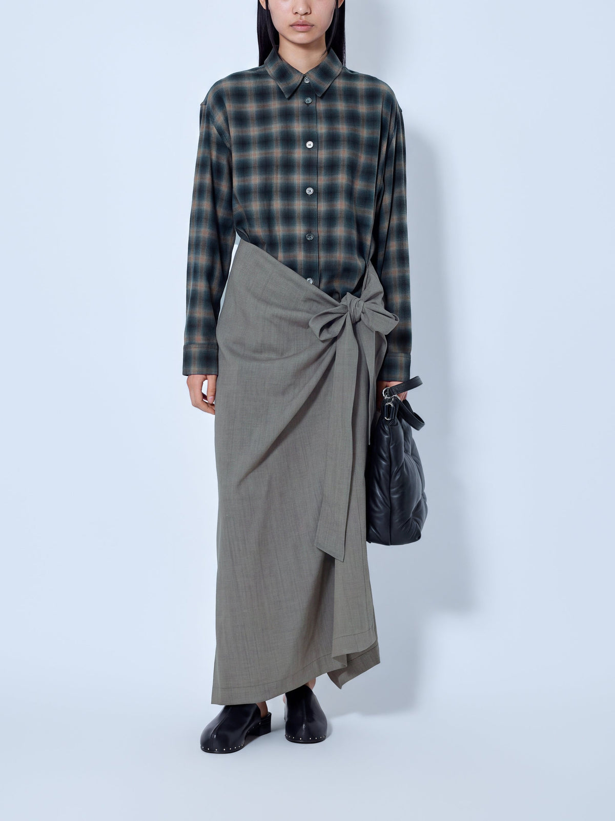 Twisted shirt dress