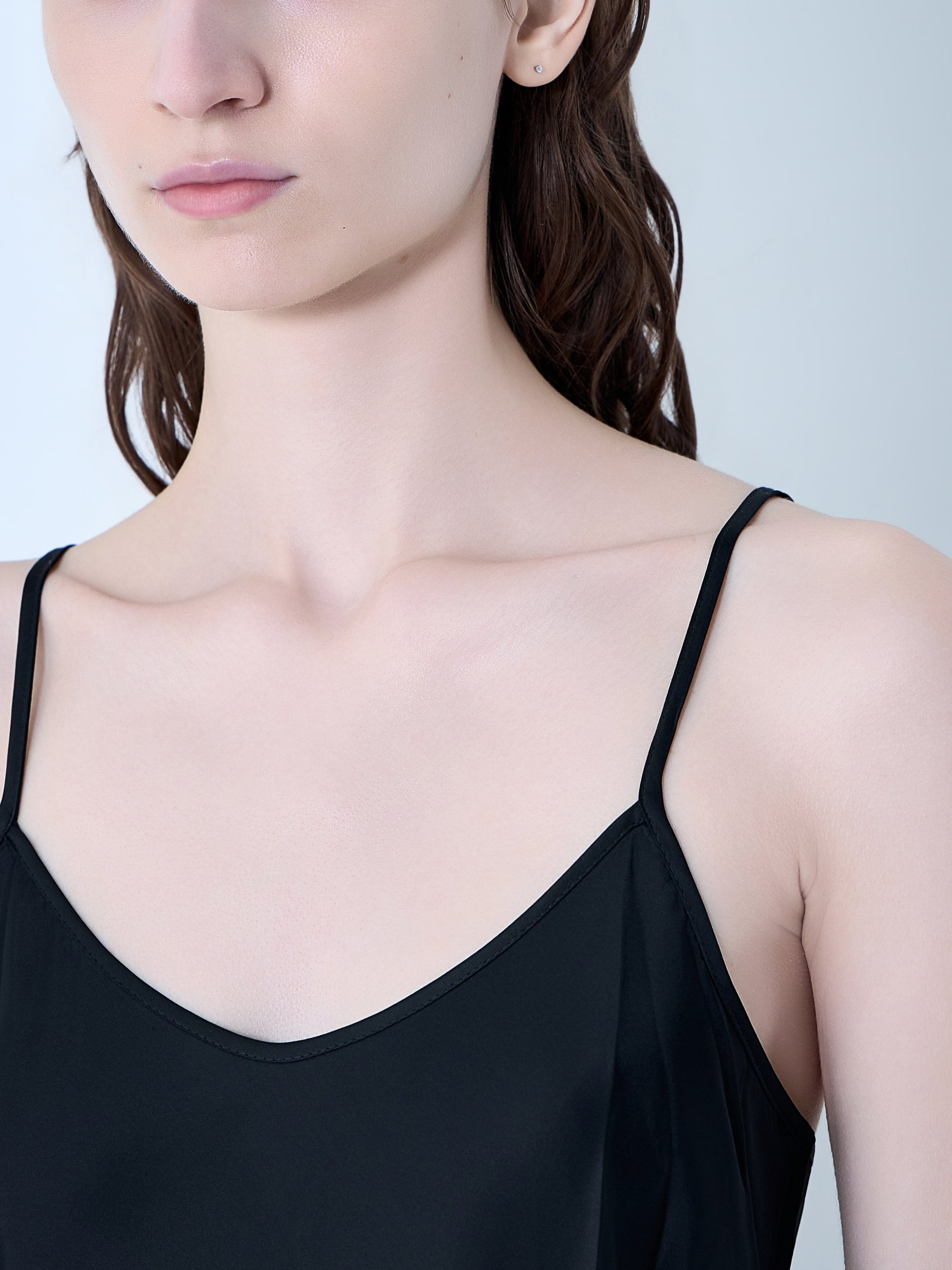 Flocked organza peplum shirt