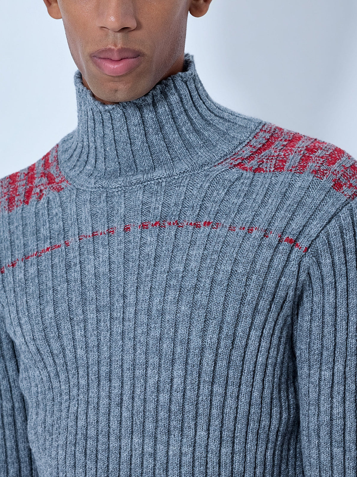 Ribbed turtleneck sweater