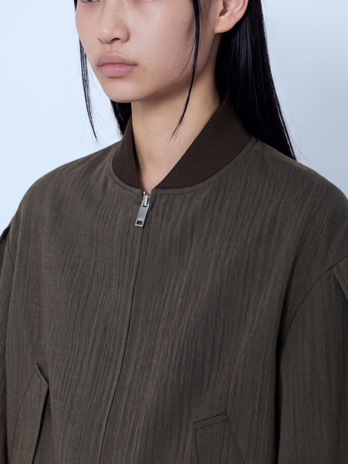 Light wool melange boxy jacket