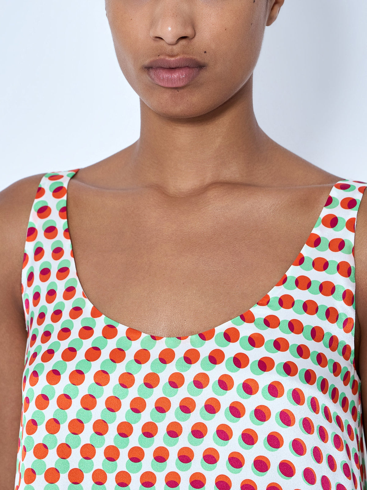 Draz polka-dot silk maxi dress