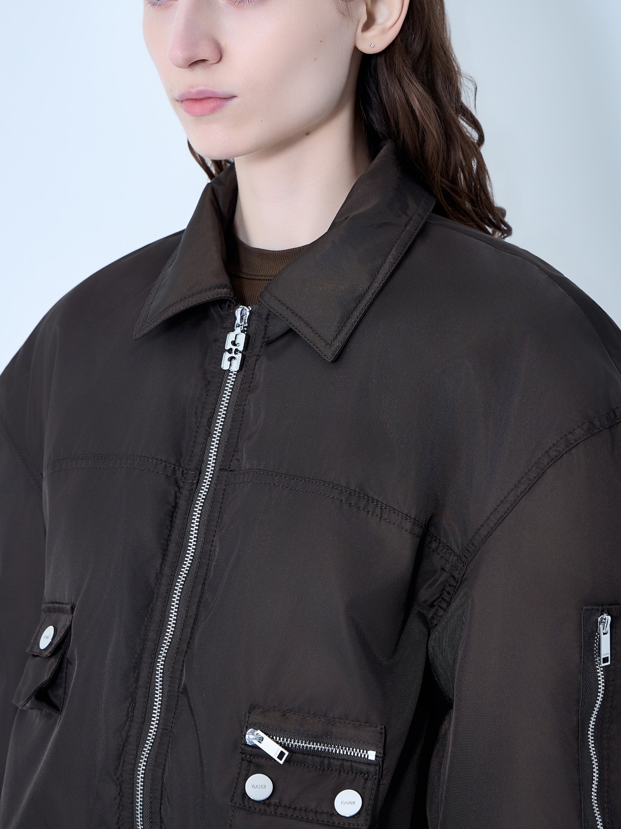 Duchesse nylon bomber jacket