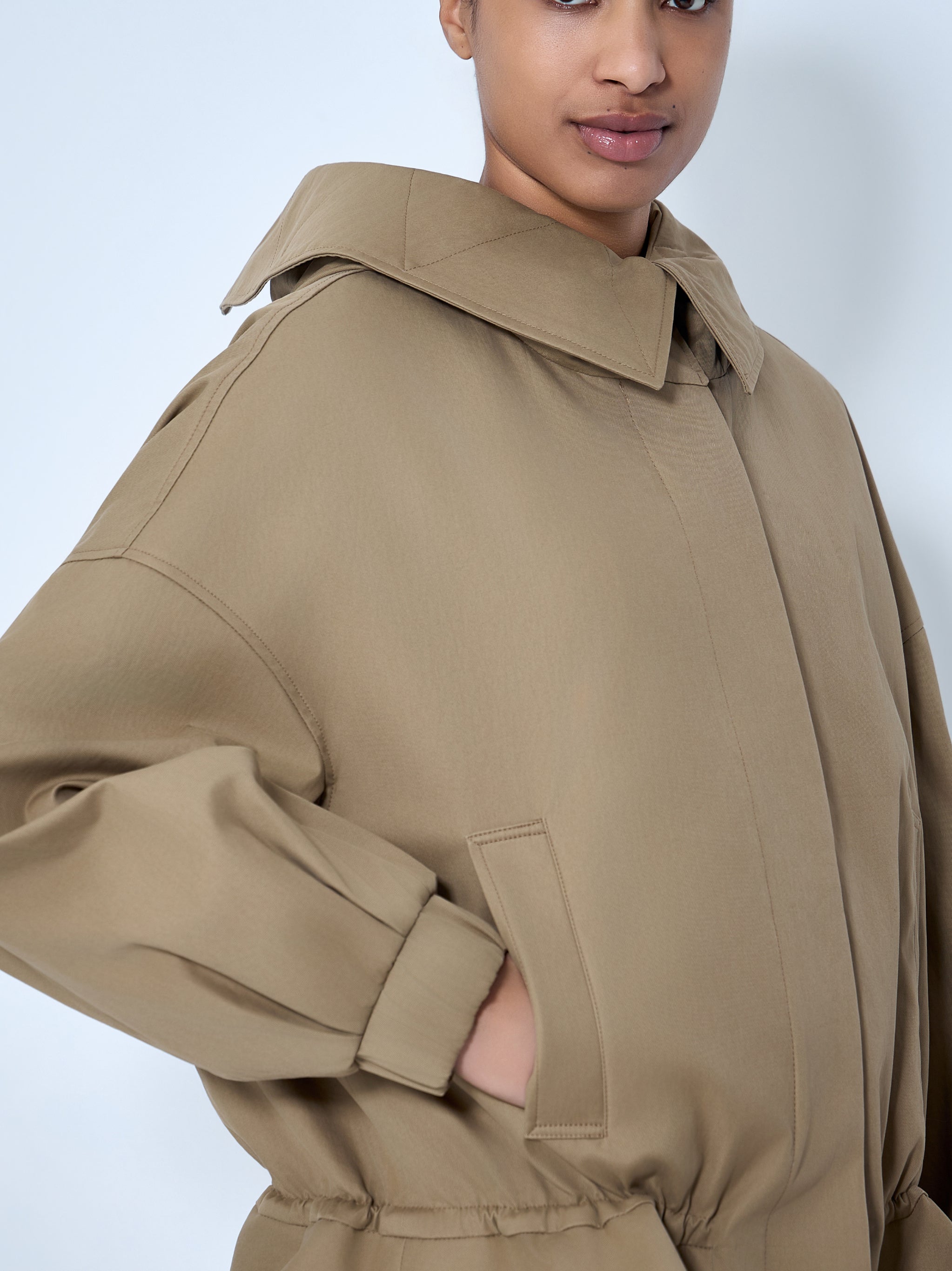 Structured collar jacket