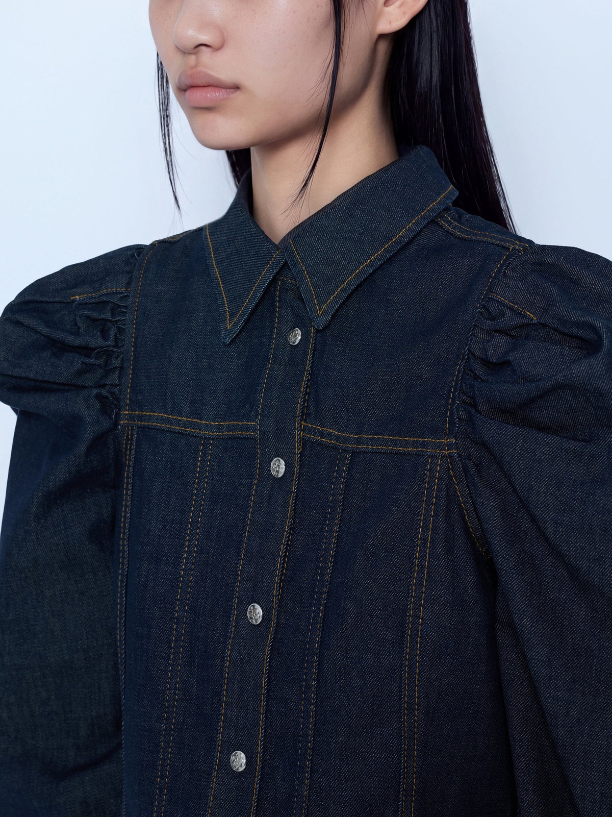 Slub denim shirt