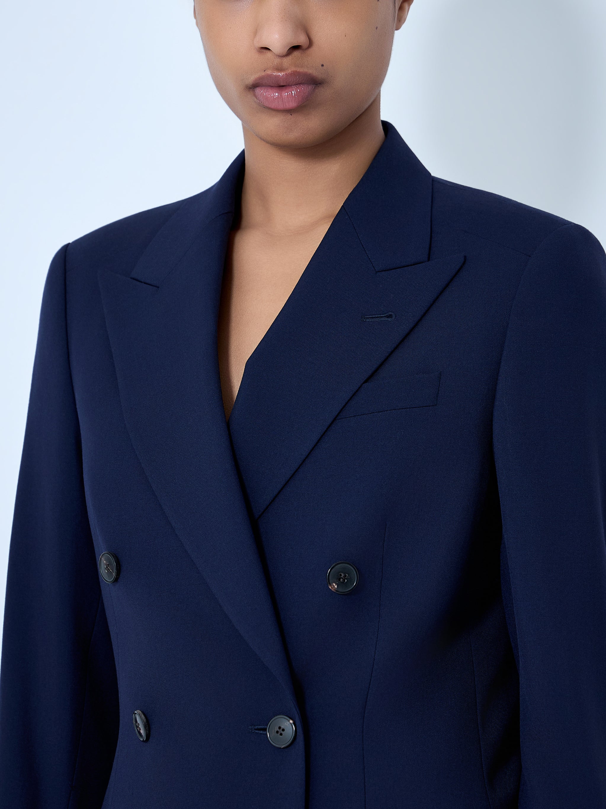 Double-breasted wool blazer