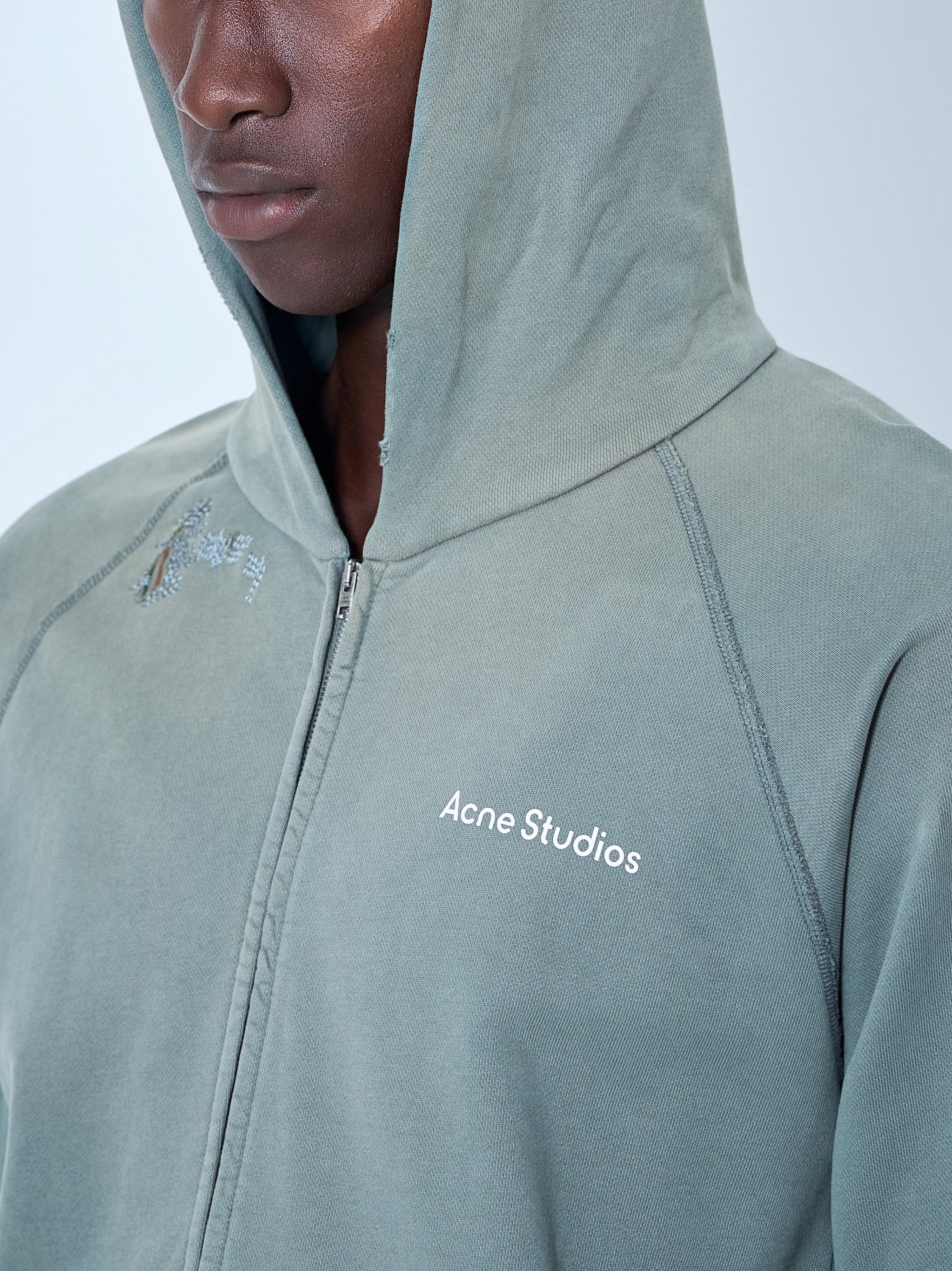 Mended fleece hoodie