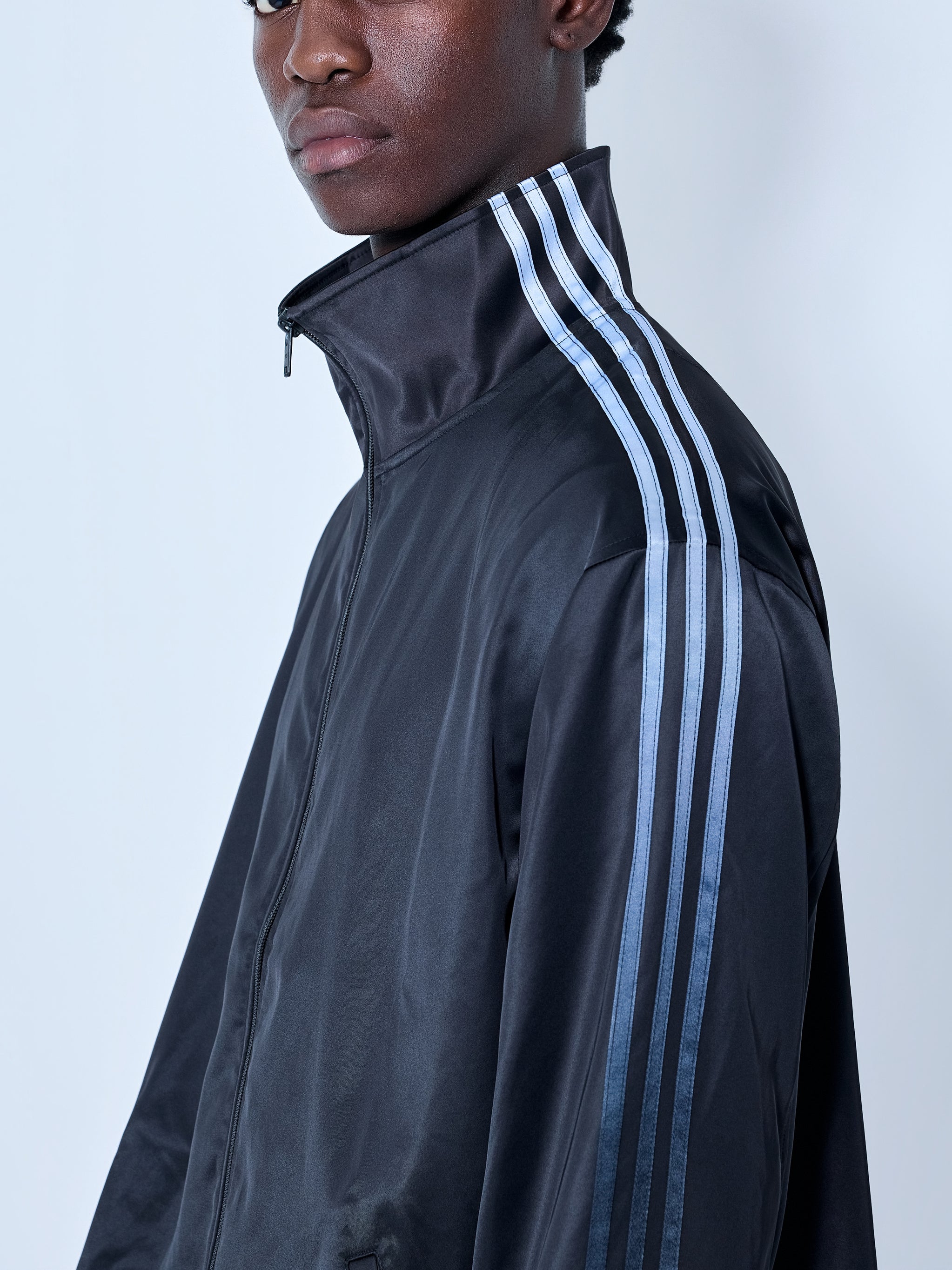 Satin gradient 3 stripes track jacket