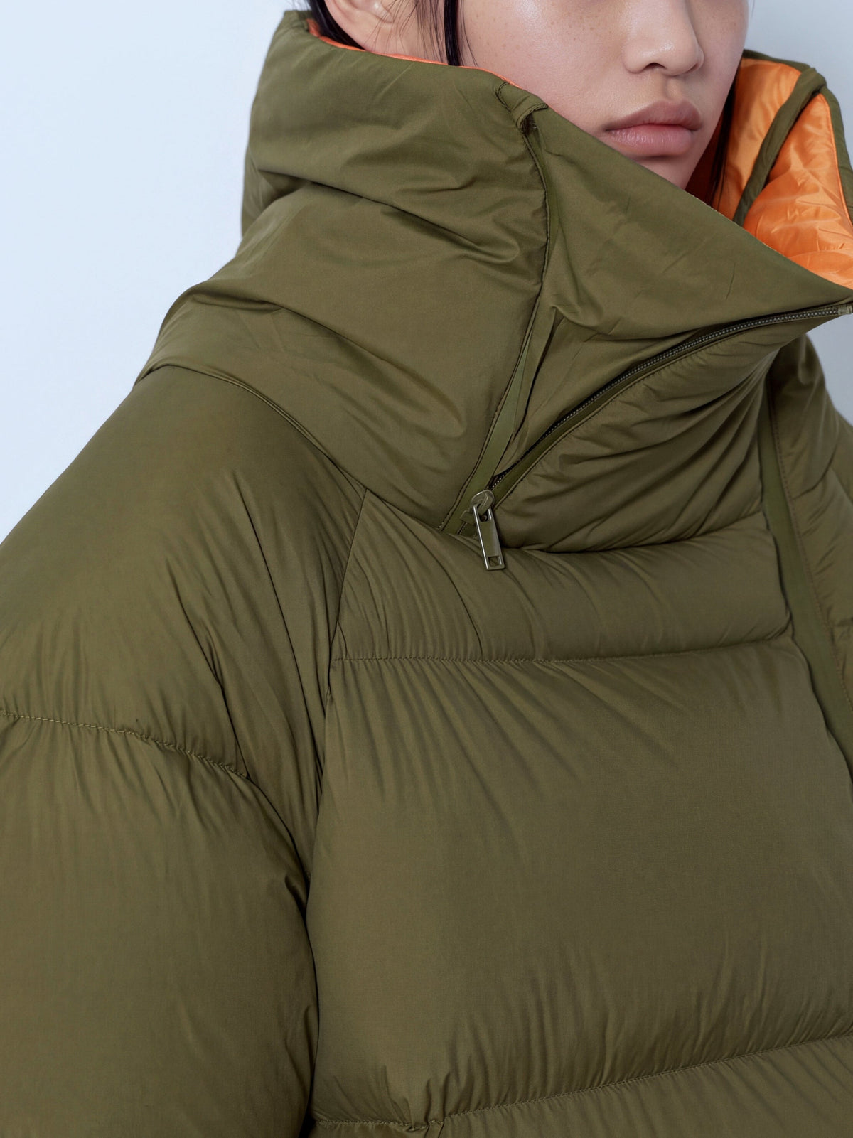 Future nylon quilt puffer jacket