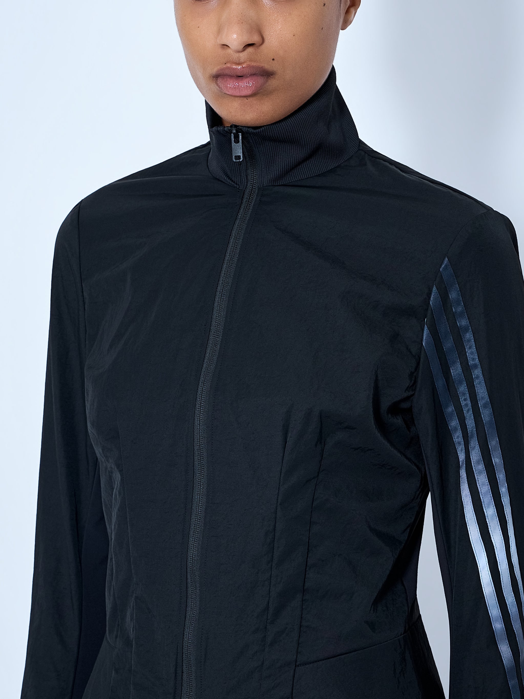 Gradient 3-stripes nylon track jacket
