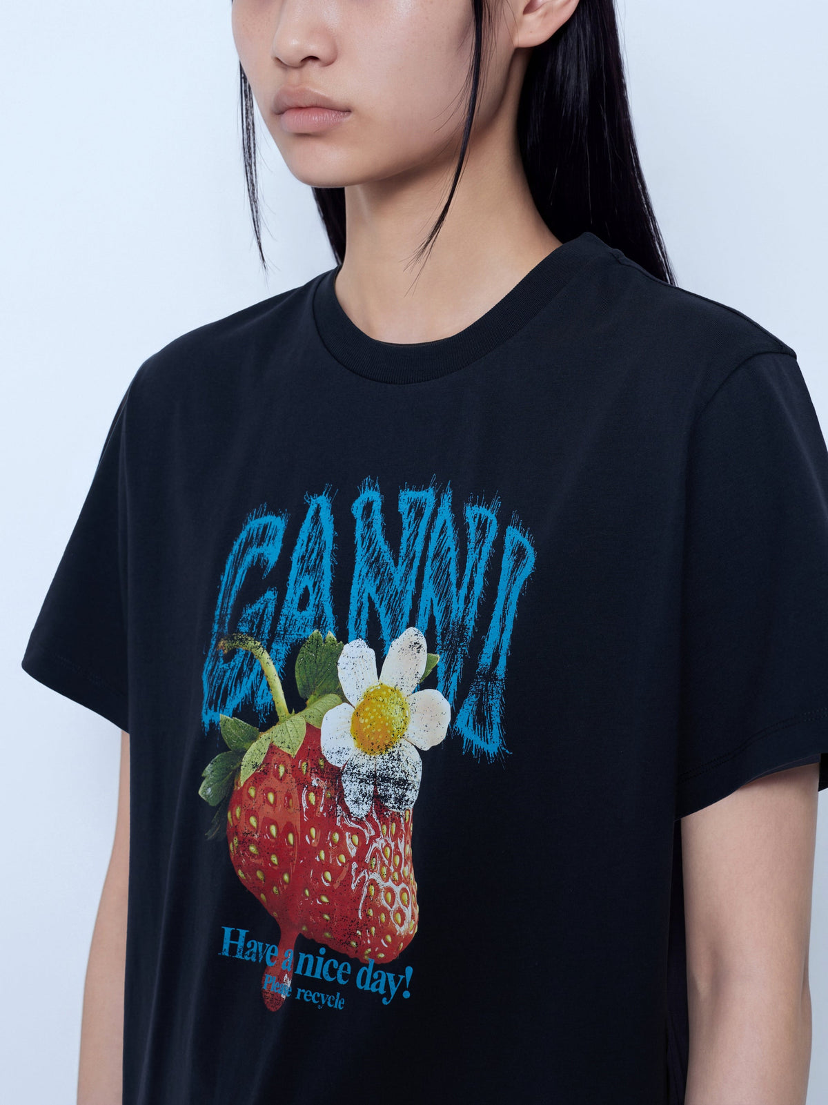 Fruit logo cotton t-shirt