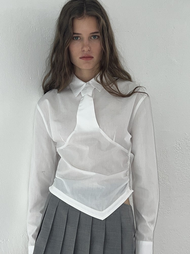 Necktie shirt - white