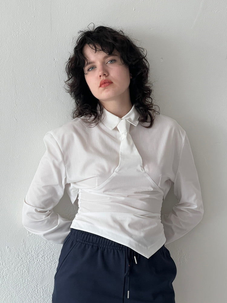 Necktie shirt - white