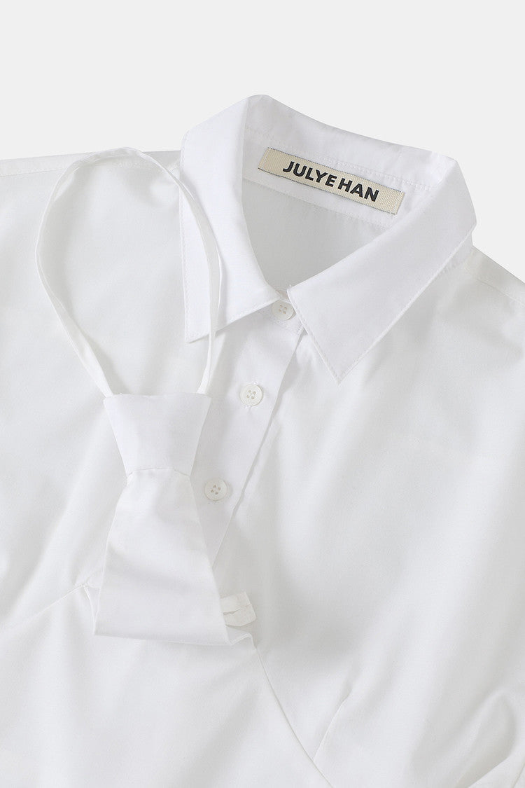 Necktie shirt - white