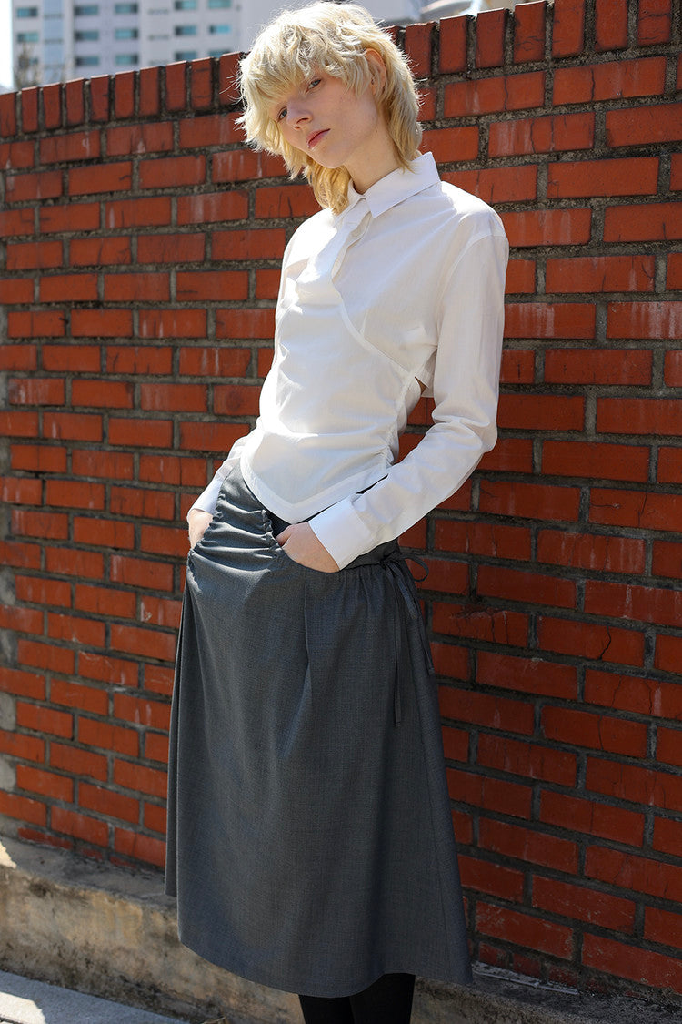 Necktie shirt - white
