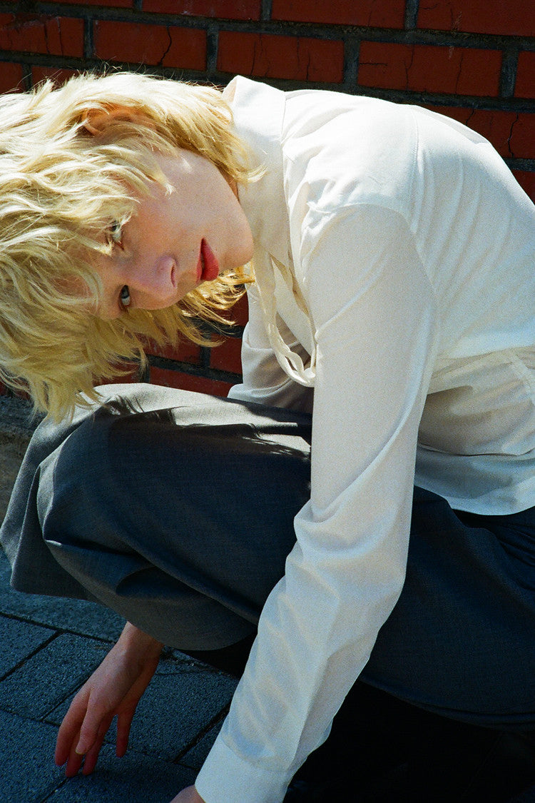 Necktie shirt - white
