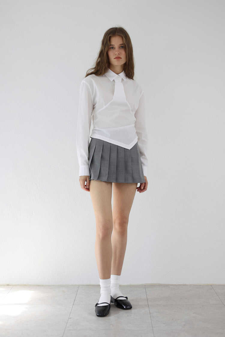 Necktie shirt - white