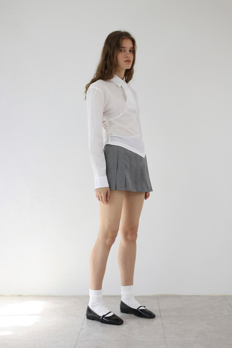 Necktie shirt - white