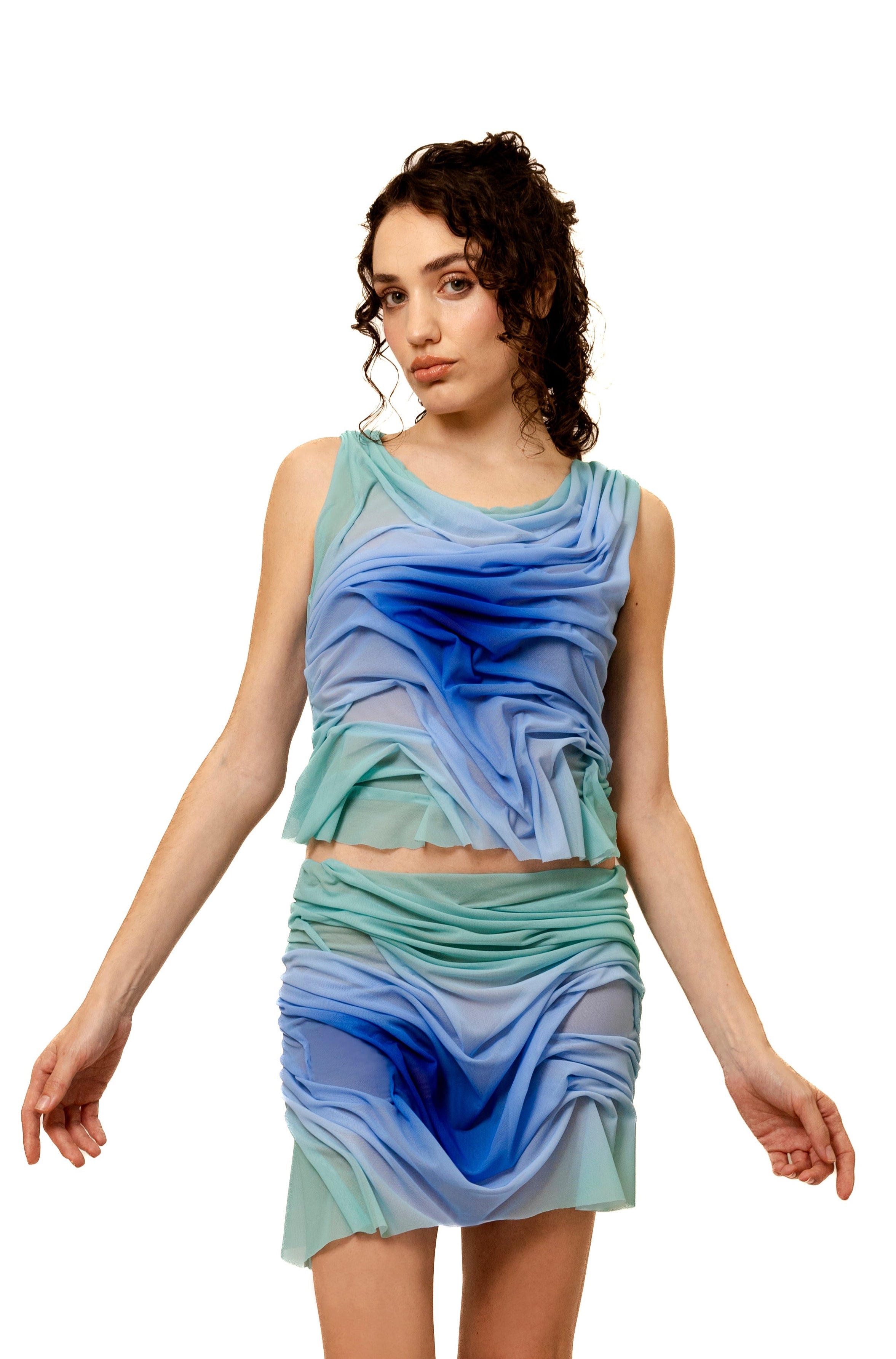 Moonlight gradient wetlook tank top