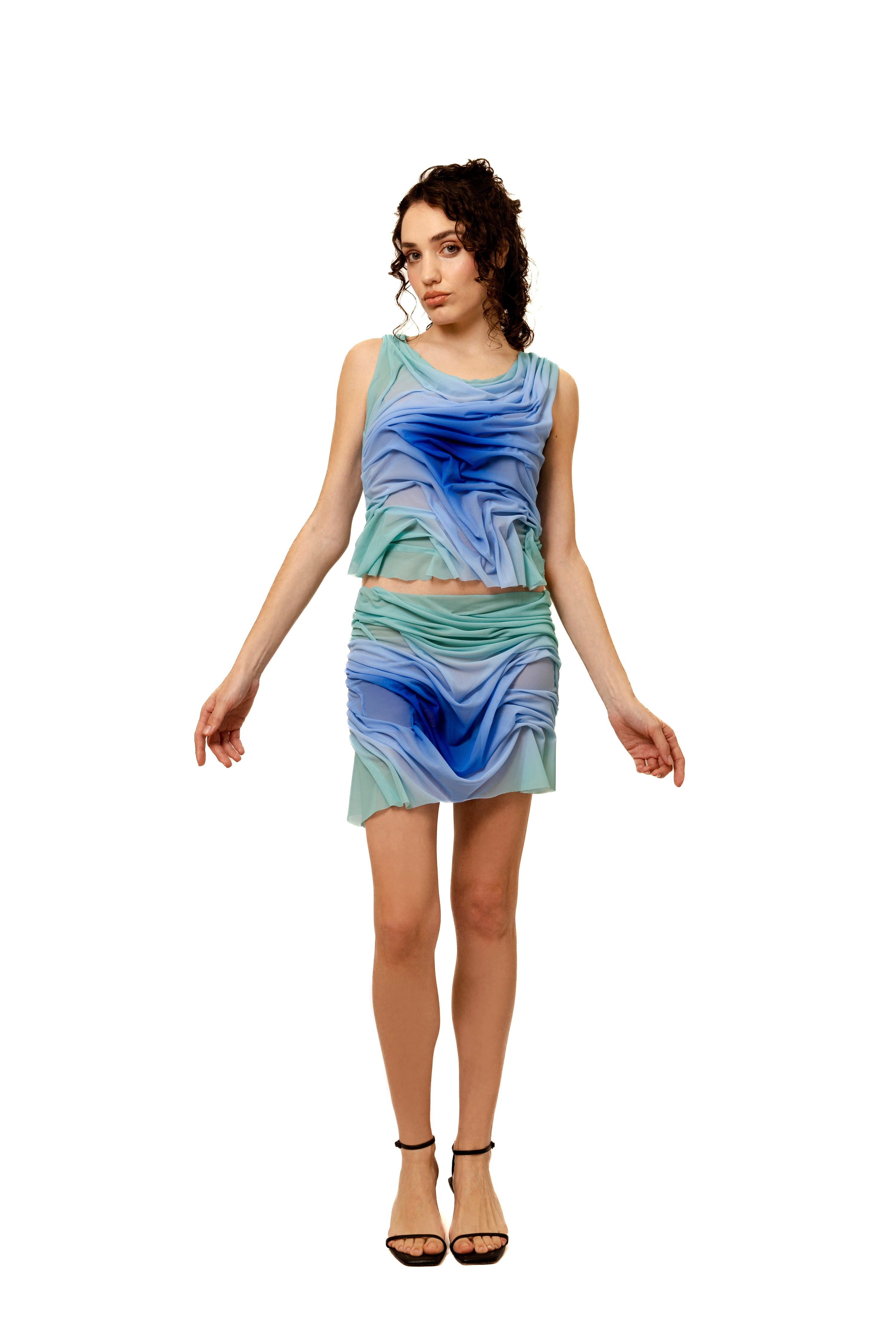 Moonlight gradient wetlook tank top