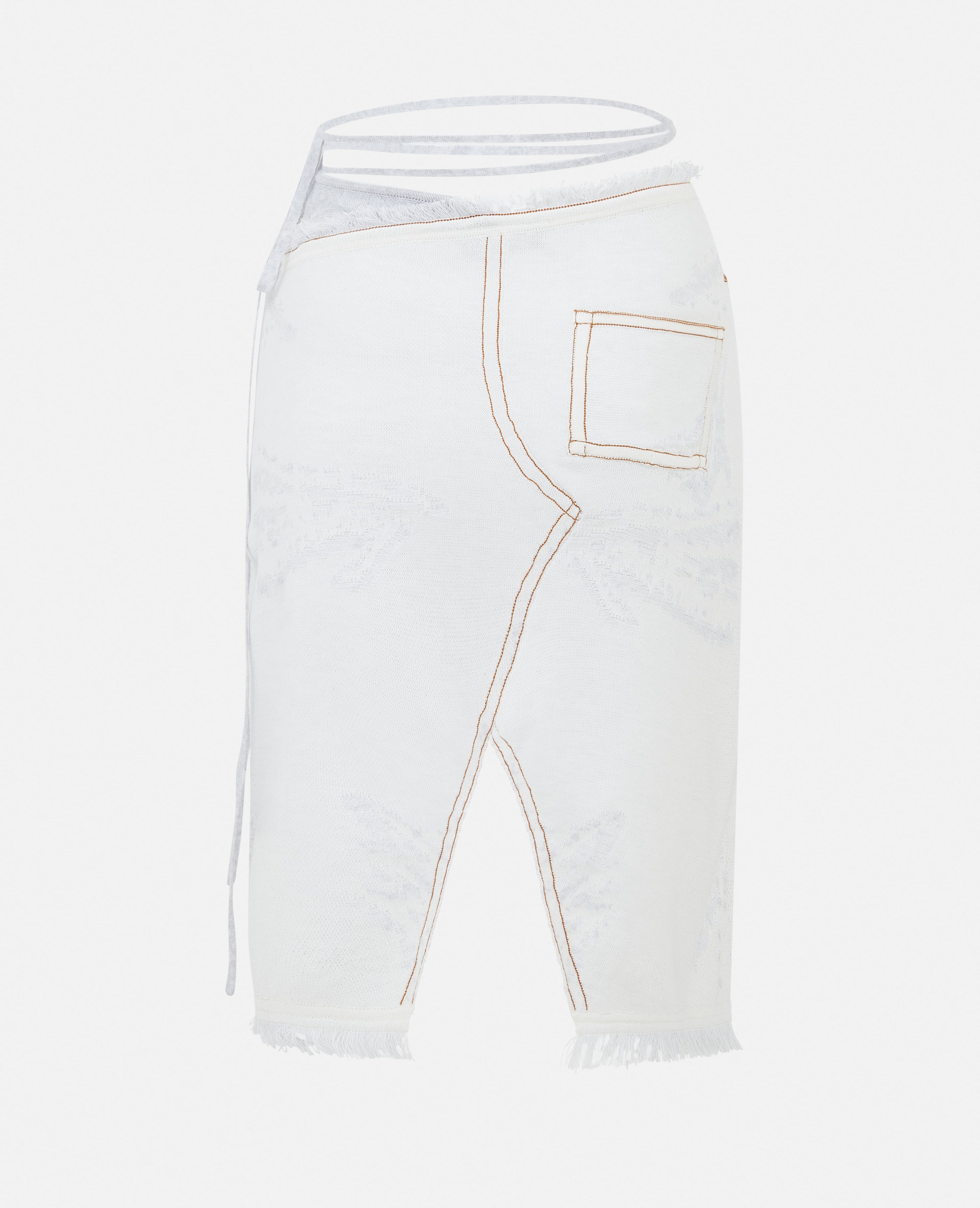 Bikini knit skirt white denim
