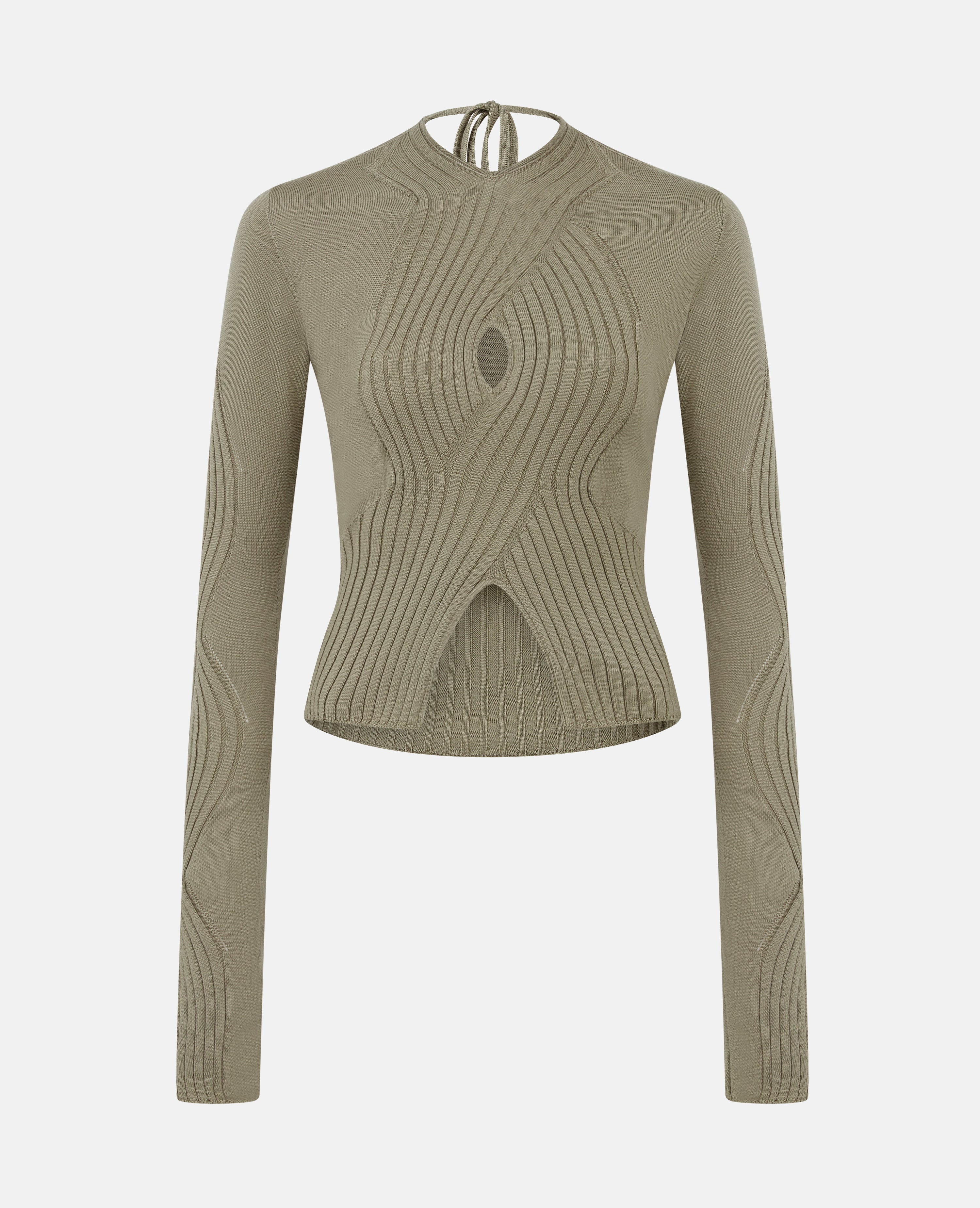Xl cable knit top khaki