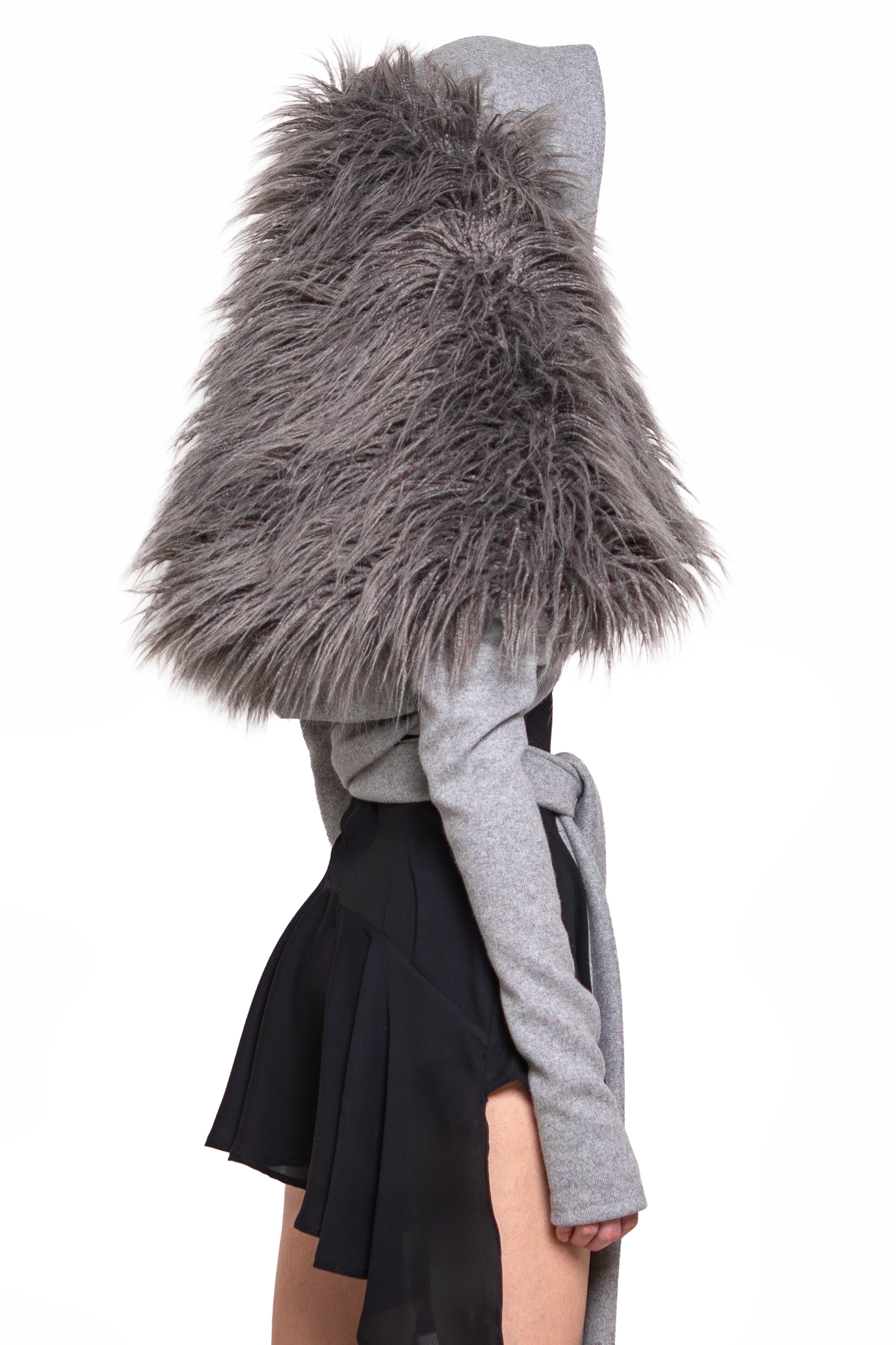 Maya fur wrap jacket