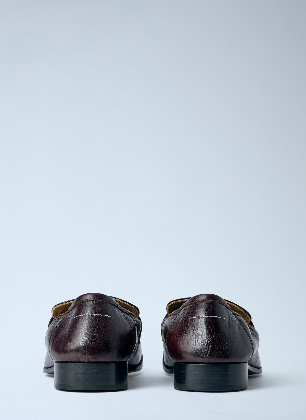 Brushed leather loafers