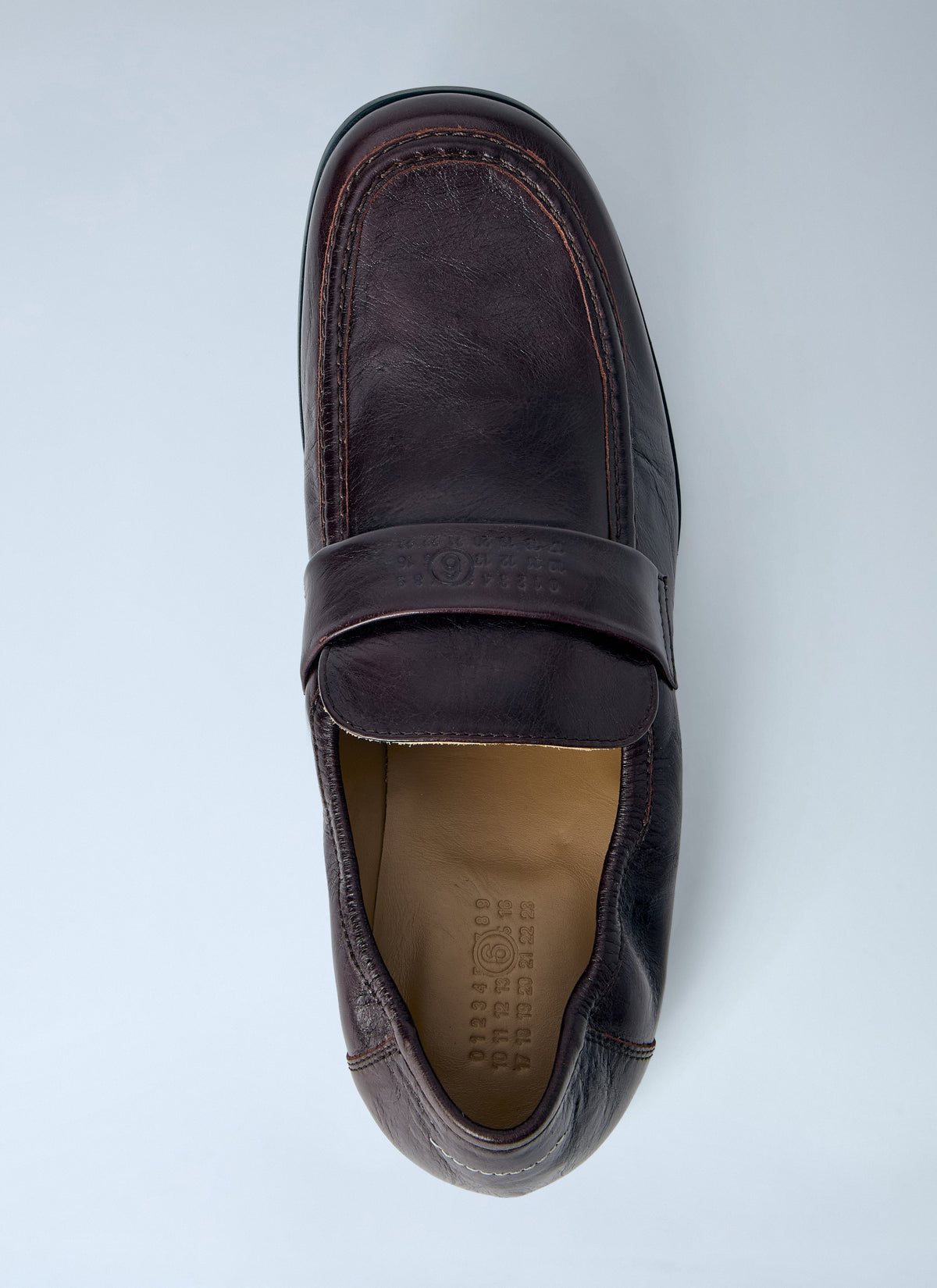Brushed leather loafers