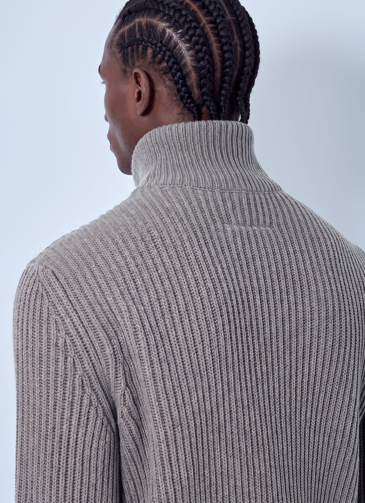Ribbed zip-up sweater